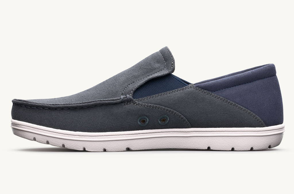 Lems Slip On Čevlji Moški Drifter Sive Temno Modre | RQZ5852WN