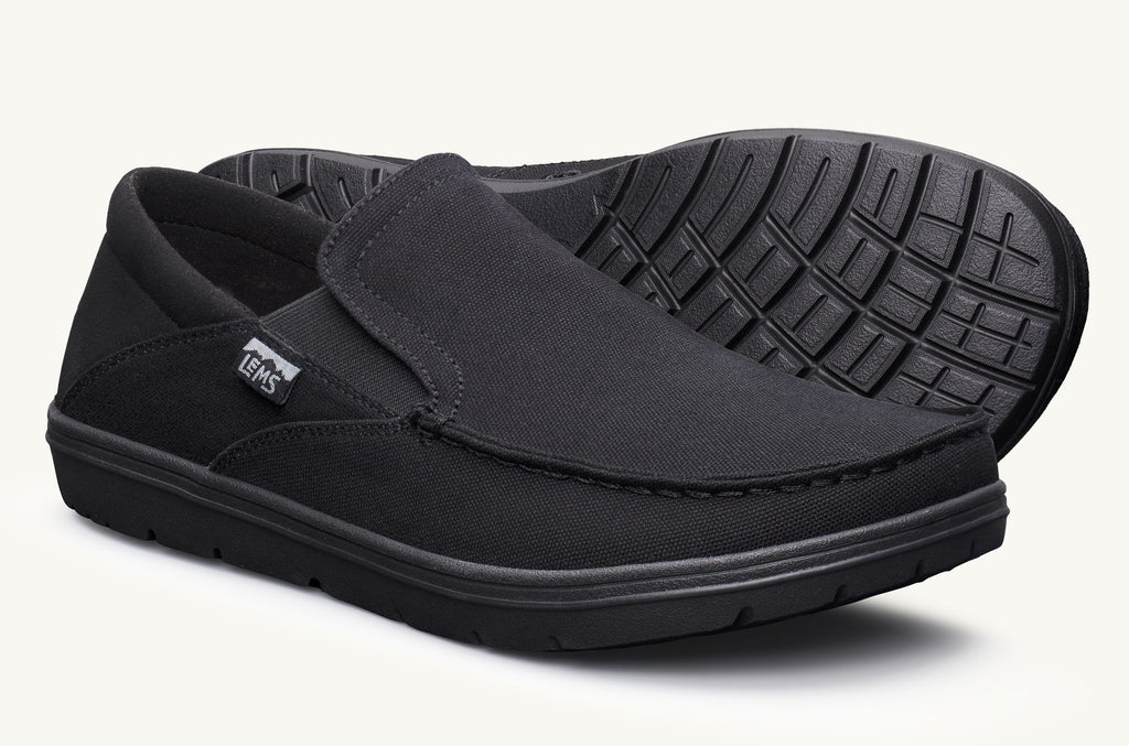 Lems Slip On Čevlji Moški Drifter Črne | GRJ7180DK